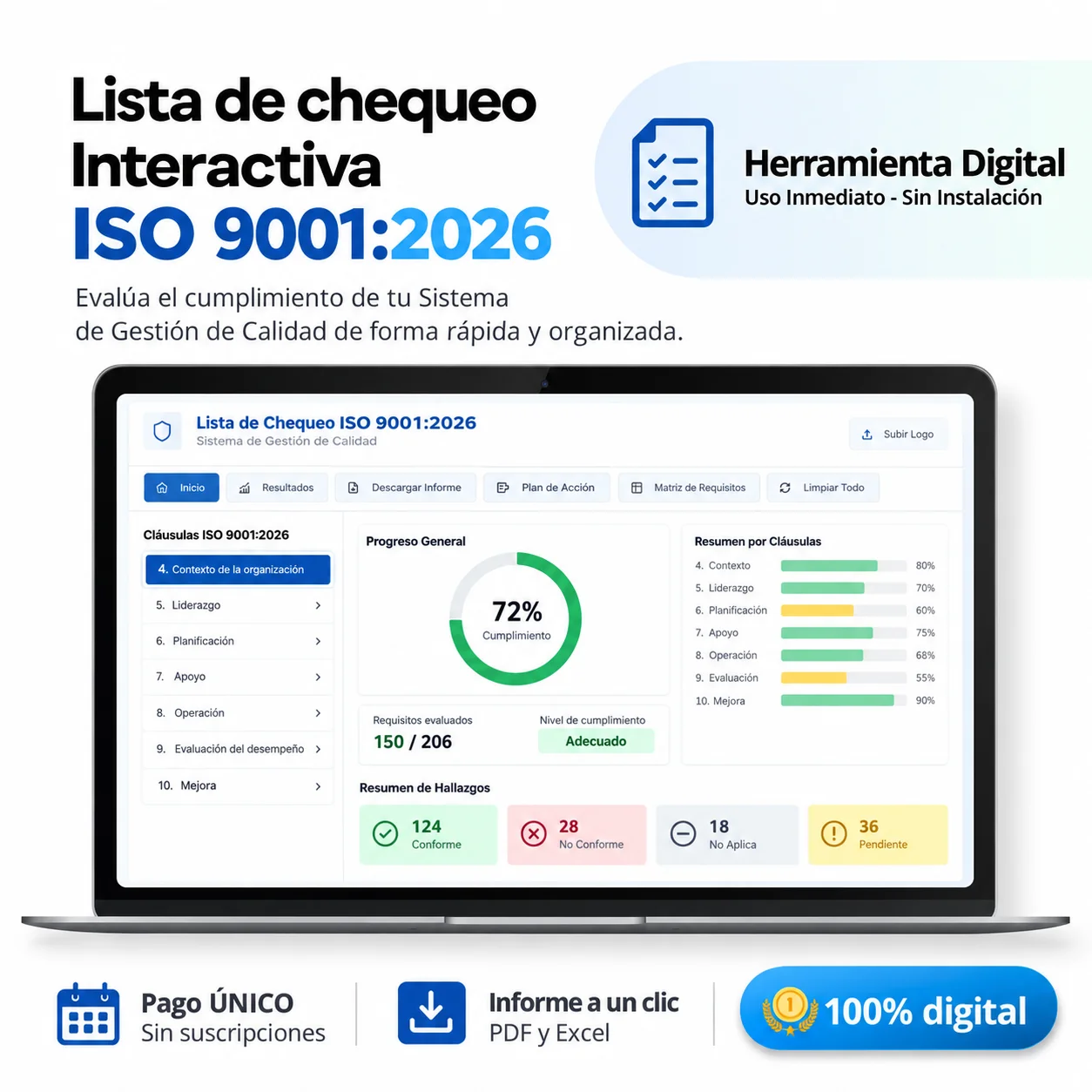 lista de chequeo iso 9001 2026